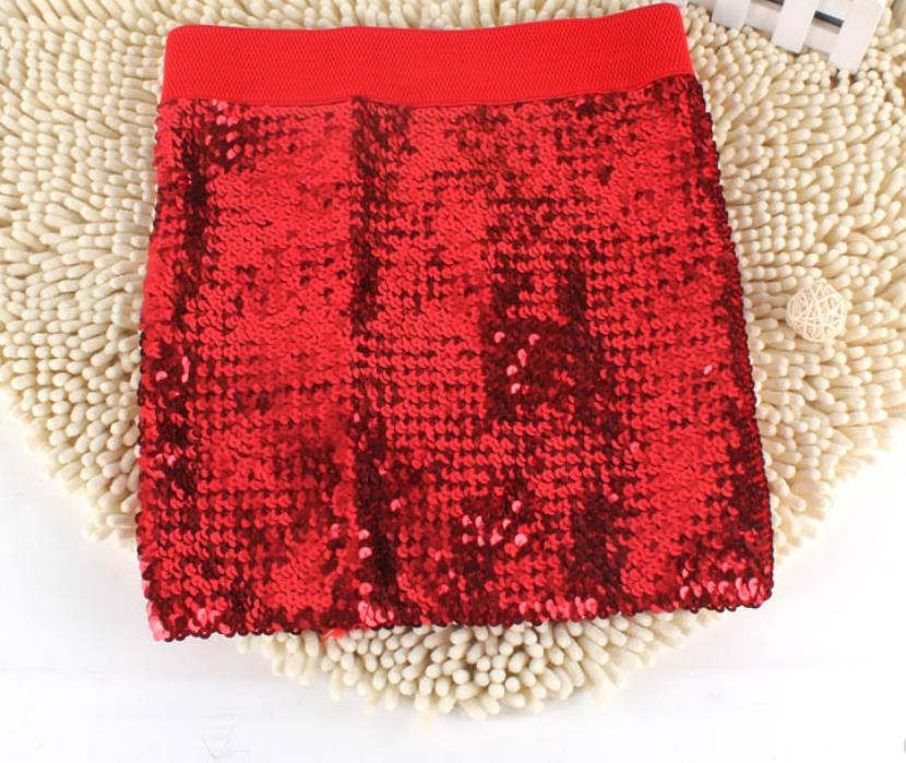 Women's Sequin Skirt Sparkle Stretchy Bodycon Mini Skirts Night Out Party Clubwear Sexy Shine Stage Wear