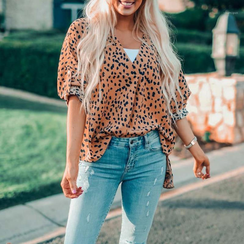 Women Blouse Leopard Print Half Sleeve V-Neck Bandage Shirt Female Blouses Easy Tops 2022 Casual Tunic Blusas Mujer Women' & Shirts, Orange
Women Blouse Leopard Print Half Sleeve V-Neck Bandage Shirt Female Blouses Easy Tops 2022 Casual Tunic Blusas Mujer Women' & Shirts, Orange