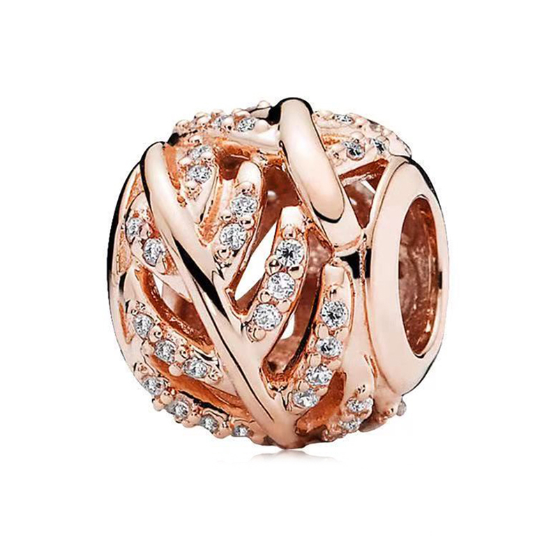 New Popular 925 Sterling Silver Rose Gold Ladybug Rainbow Unicorn Robot Big Hole Beads For S925 Snake Charm Bracelet Diy Womens Fashion Accessories