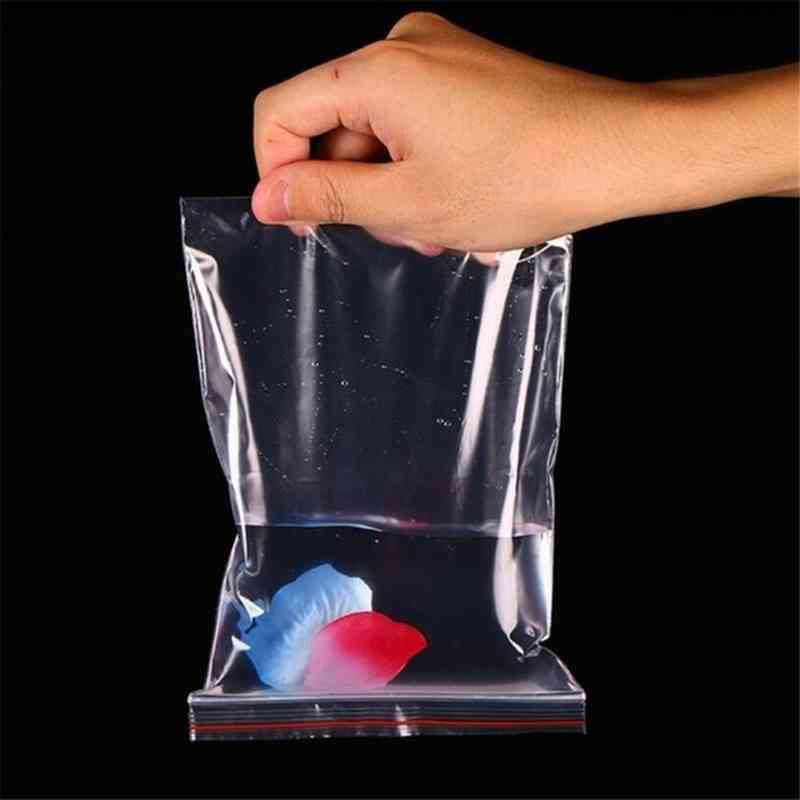 100pcs Multiple Sizes Small Zip Plastic Reclosable Transparent Storage Beads Jewelry Bag Christmas Candy Snack Bags