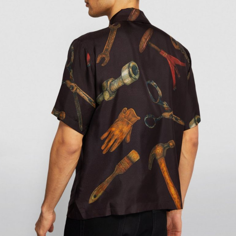 Hot Selling Designer Casual Shirts American Trendy Brand a 22 Miri Silk Print Men' Retro Punk Style Thin Jackets Summer T, Brown
Hot Selling Designer Casual Shirts American Trendy Brand a 22 Miri Silk Print Men' Retro Punk Style Thin Jackets Summer T, Brown