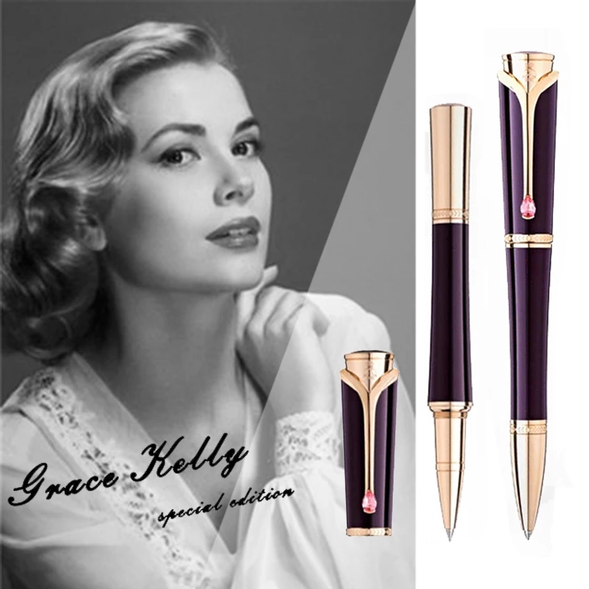 Grace Kelly Dark Purple Rollerball Ballpoint Pen With Teardrop Shape Diamond Stone Clip Writing Smooth Great Actress, As pic show
Grace Kelly Dark Purple Rollerball Ballpoint Pen With Teardrop Shape Diamond Stone Clip Writing Smooth Great Actress, As pic show