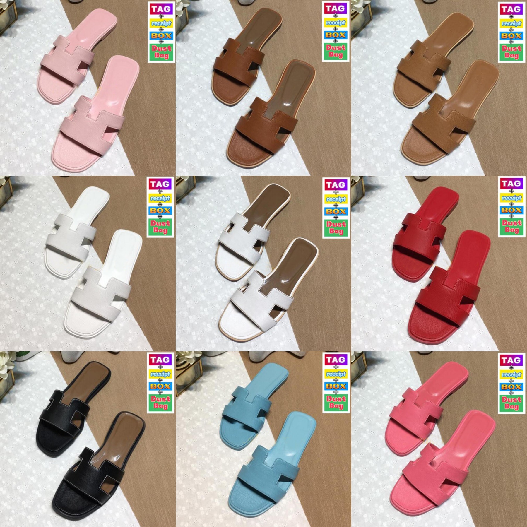 Oran Sandal Men Women Slippers Lychee Skin Slides Patent Leather Solid Royal Forest Green Lime Khaki Beach Slipper Designer Shoes Slide With Receipt, Box
Oran Sandal Men Women Slippers Lychee Skin Slides Patent Leather Solid Royal Forest Green Lime Khaki Beach Slipper Designer Shoes Slide With Receipt, Box