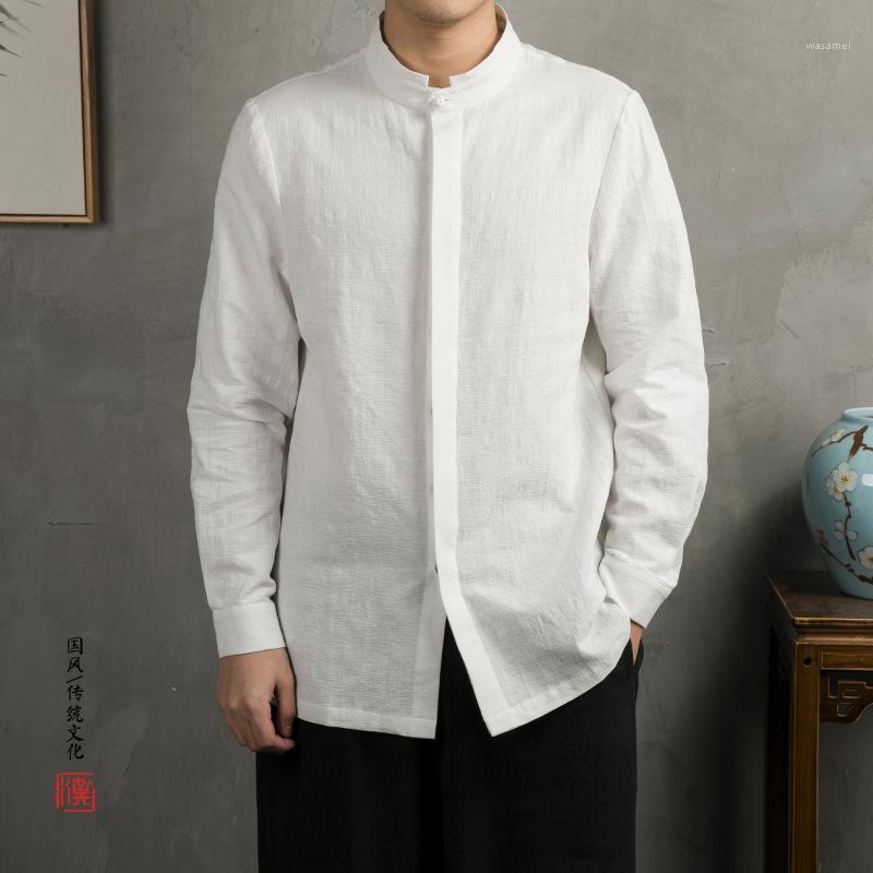 Men's Casual Shirts Chinese Style Linen Jacquard Long Sleeve Shirt Cotton Jacket Middle Aged And Old Autumn, Black
Men's Casual Shirts Chinese Style Linen Jacquard Long Sleeve Shirt Cotton Jacket Middle Aged And Old Autumn, Black