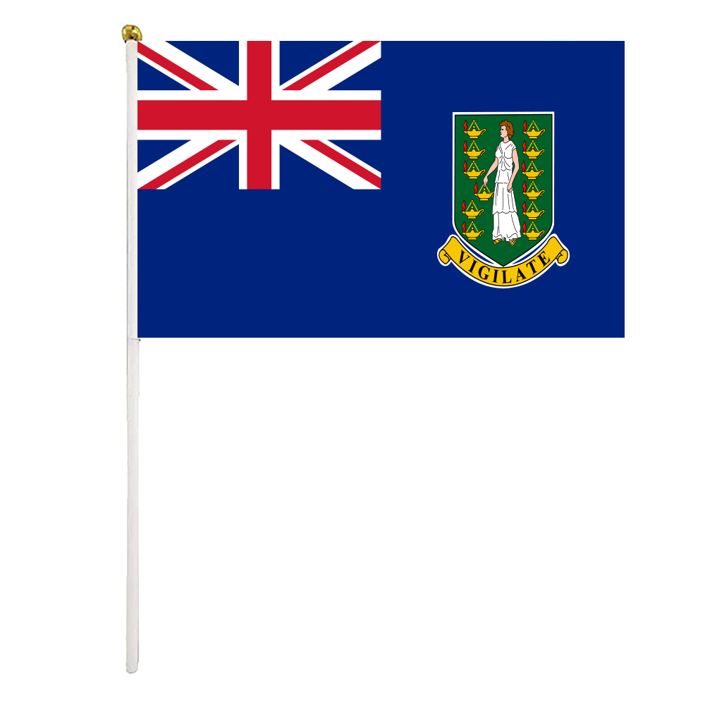 British Virgin Islands Hand Waving Flags 14x21 cm Polyester Country Banner With Plastic Flagpoles For Parades Sports Events Festival Celebrations
British Virgin Islands Hand Waving Flags 14x21 cm Polyester Country Banner With Plastic Flagpoles For Parades Sports Events Festival Celebrations