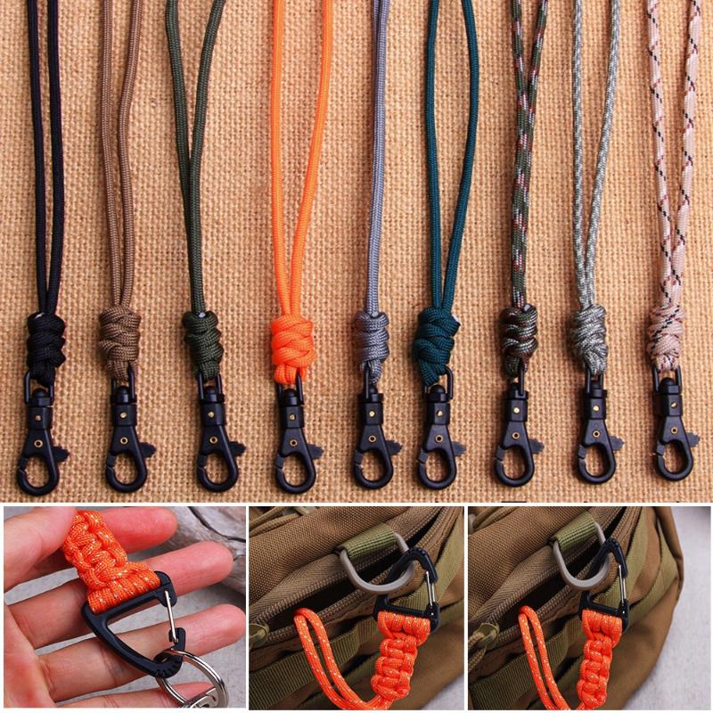 Cords, Slings And Webbing Quality Paracord Keychain Lanyard Triangle Buckle High Strength Parachute Cord Emergency Survival Bac
Cords, Slings And Webbing Quality Paracord Keychain Lanyard Triangle Buckle High Strength Parachute Cord Emergency Survival Bac