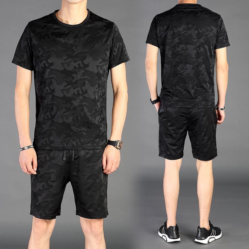 Men's Tracksuits Summer Casual Men's Tracksuit T-Shirt Shorts Two Pieces Set Men Sportswear Solid Color Short Sleeve Mens Sports SuitMen, Black
Men's Tracksuits Summer Casual Men's Tracksuit T-Shirt Shorts Two Pieces Set Men Sportswear Solid Color Short Sleeve Mens Sports SuitMen, Black