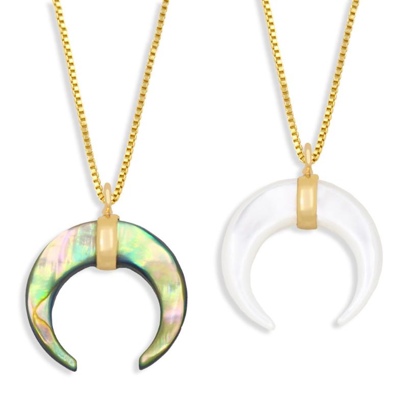 Chains Trendy Crescent Moon Shell Horns Pendant Necklace For Women Personality Gold Plated Female Clavicle Chain Chic Jewelry Gift
Chains Trendy Crescent Moon Shell Horns Pendant Necklace For Women Personality Gold Plated Female Clavicle Chain Chic Jewelry Gift