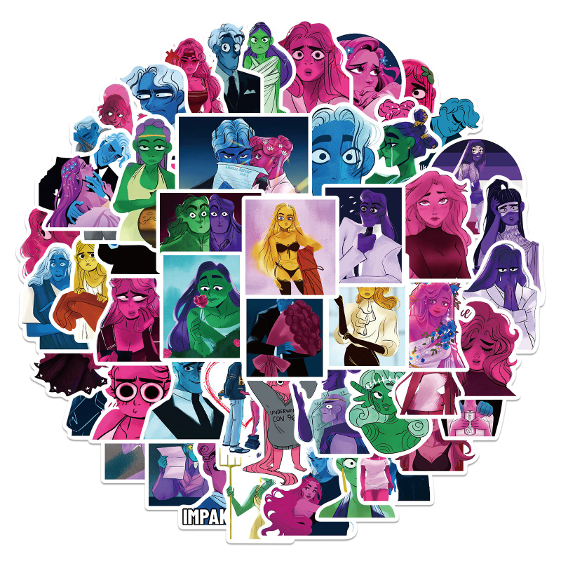 60Pcs Romance Anime Lore Olympus Stickers Decals Kids Toy for Laptop Luggage Guitar Skateboard Car Fantasy Cartoon Sticker