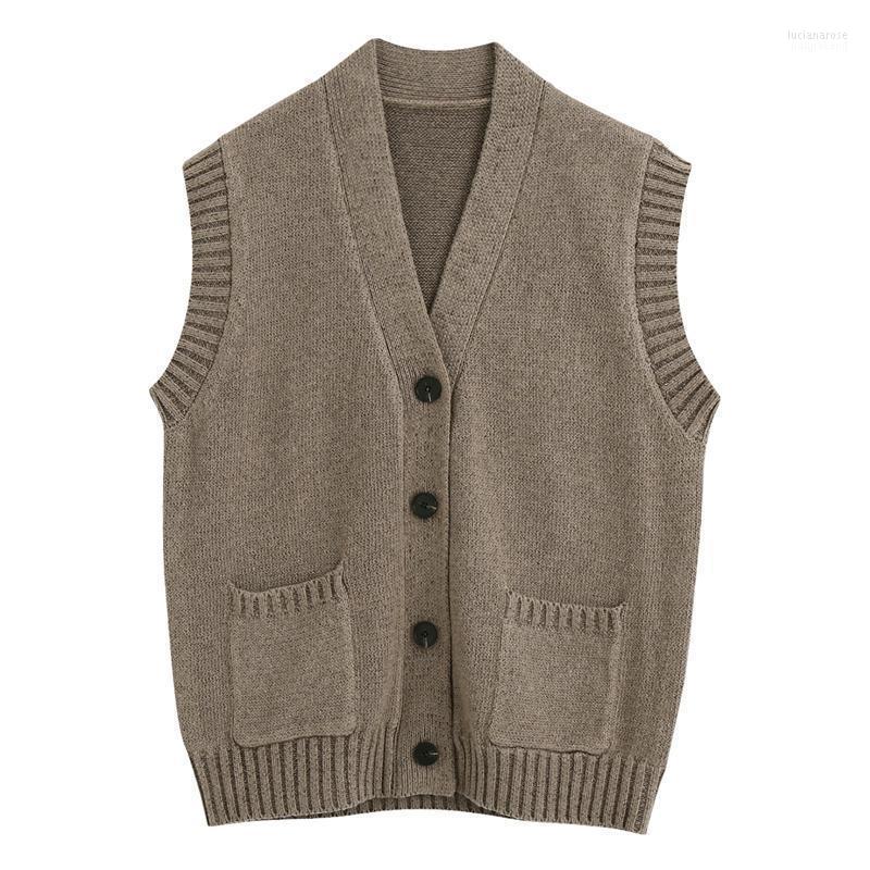 Women' Vests AGong V Neck Sweaters Women Fashion Solid Single Breasted Sweater Elegant Pockets Sleeveless Female Ladies HJ Luci22, Bbsw7683
Women' Vests AGong V Neck Sweaters Women Fashion Solid Single Breasted Sweater Elegant Pockets Sleeveless Female Ladies HJ Luci22, Bbsw7683