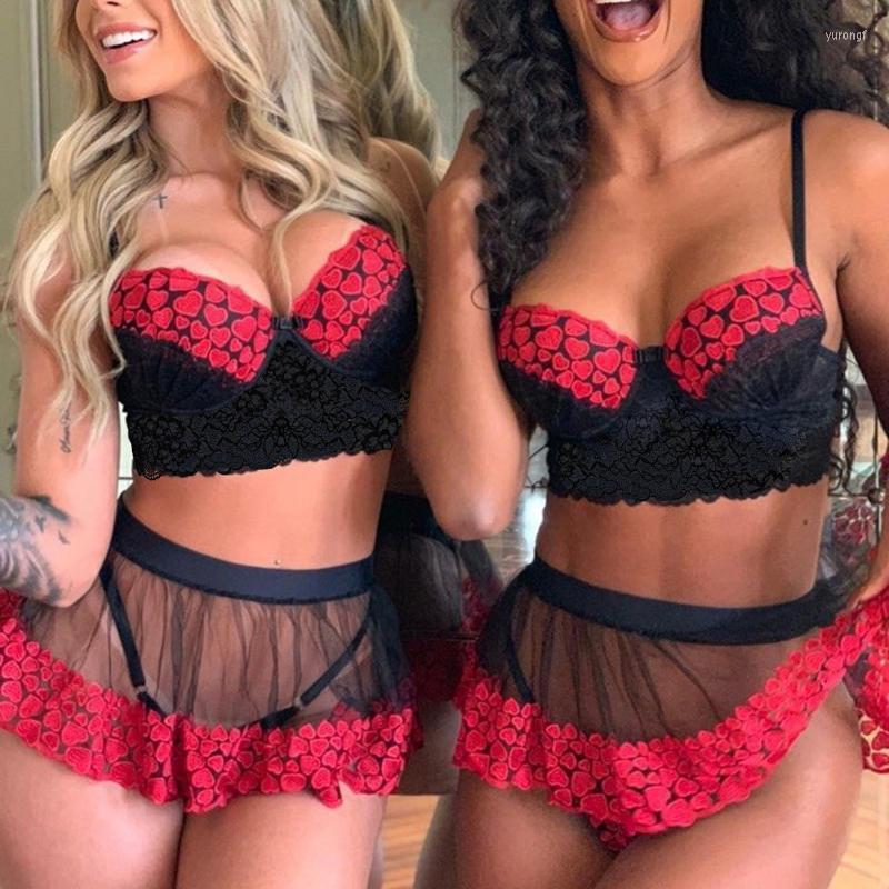 Bras Sets Ladies Fashion Sexy Lingerie Lace Mesh Peach Heart Print Matching Mini Skirt G-string Bra Underwear Suits Erotic #P2, Red
Bras Sets Ladies Fashion Sexy Lingerie Lace Mesh Peach Heart Print Matching Mini Skirt G-string Bra Underwear Suits Erotic #P2, Red