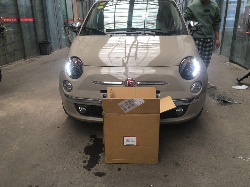 Car Styling Head Lamp for Fiat 500 Headlights 2011-2014 Fiat500 LED Headlight DRL Hid Bi Xenon Auto Accessories