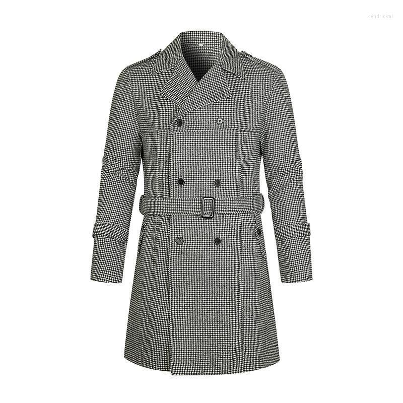 Men' Trench Coats Mens Checked Print Turn Down Collar Hip Length Double Breasted Spring JacketsMen' Kend22, Black
Men' Trench Coats Mens Checked Print Turn Down Collar Hip Length Double Breasted Spring JacketsMen' Kend22, Black
