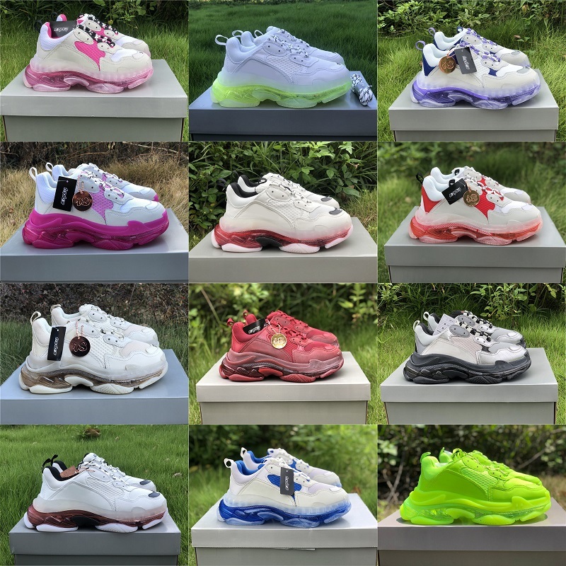 Shoes Triple S Clear Bubble Midsole Triple-S Platform Men Women Chaussures Paris Clear Sole Dad 17FW Basketball Original
Shoes Triple S Clear Bubble Midsole Triple-S Platform Men Women Chaussures Paris Clear Sole Dad 17FW Basketball Original