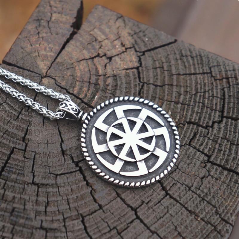 Pendant Necklaces Slavic Kolovrat Sun 316L Stainless Steel Unique Viking Pagan Amulet JewelryPendant
Pendant Necklaces Slavic Kolovrat Sun 316L Stainless Steel Unique Viking Pagan Amulet JewelryPendant