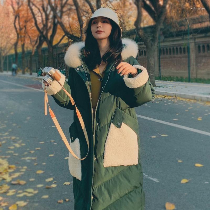 Women' Down & Parkas Winter Hooded Fur Collar White Duck Cotton Coat Design Sense Korean Loose Thick High-Quality Jacket Female PP65 Luci22, Photo color
Women' Down & Parkas Winter Hooded Fur Collar White Duck Cotton Coat Design Sense Korean Loose Thick High-Quality Jacket Female PP65 Luci22, Photo color
