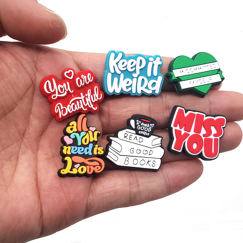 1pc Inspirational Phrases Motivational Words PVC Shoe Charms Accessories DIY JIBZ Croc Sandals Garden Shoe Decoration Kid Gifts
1pc Inspirational Phrases Motivational Words PVC Shoe Charms Accessories DIY JIBZ Croc Sandals Garden Shoe Decoration Kid Gifts