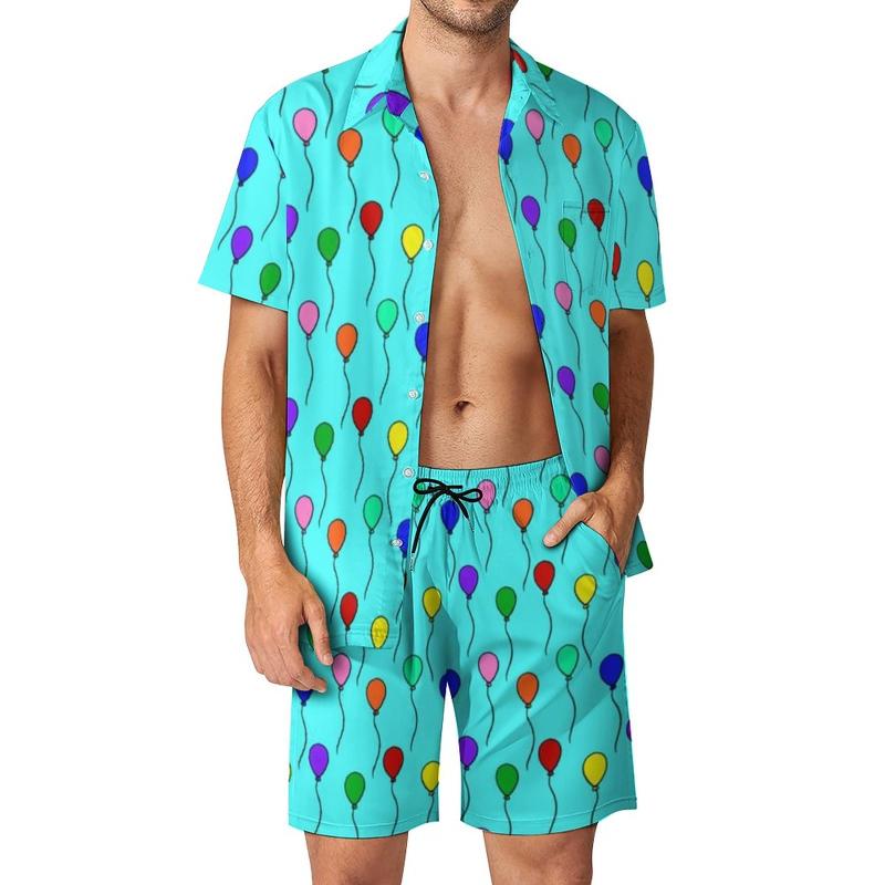 Men's Tracksuits Ballon Skies Men Sets Colorful Balloons Print Casual Shorts Vacation Shirt Set Summer Novelty Suit Short Sleeve Oversize Cl, Style-4
Men's Tracksuits Ballon Skies Men Sets Colorful Balloons Print Casual Shorts Vacation Shirt Set Summer Novelty Suit Short Sleeve Oversize Cl, Style-4