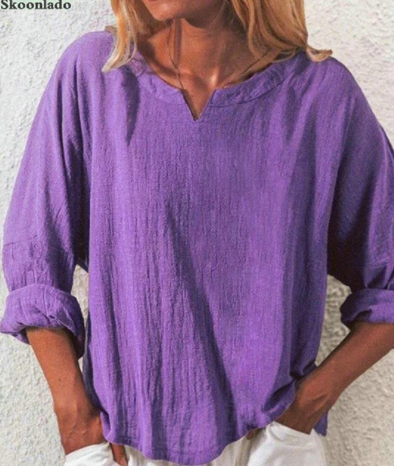 Women' Blouses & Shirts Est Women Linen Cotton Tops Plus Size 5xl Lady Blouse Solid Healthy Material Female Clothes Long Sleeve Thin
Women' Blouses & Shirts Est Women Linen Cotton Tops Plus Size 5xl Lady Blouse Solid Healthy Material Female Clothes Long Sleeve Thin
