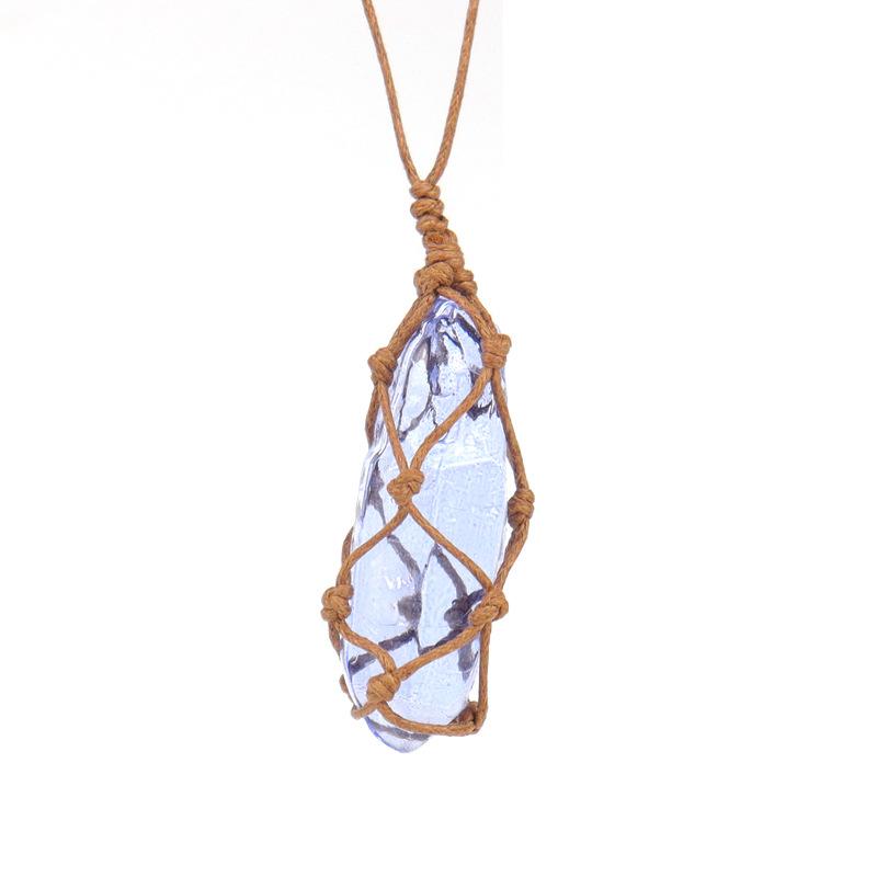 Pendant Necklaces 3Pcs/Lots Selling Natural Stone Crystal Column Net Pocket Hand Woven Necklace Adjustable Rope For Couples Jewelry
Pendant Necklaces 3Pcs/Lots Selling Natural Stone Crystal Column Net Pocket Hand Woven Necklace Adjustable Rope For Couples Jewelry