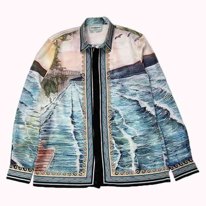 Casablanca sound of waves languid long sleeve shirts printed men designer luxurys shirts, Beige
Casablanca sound of waves languid long sleeve shirts printed men designer luxurys shirts, Beige