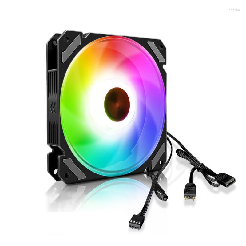 

Fans & Coolings CPU Cooler ARGB 120mm 4 Pin Radiator Quiet PWM Temperature Control 5V PC Computer Case Cooling Fan FanFans