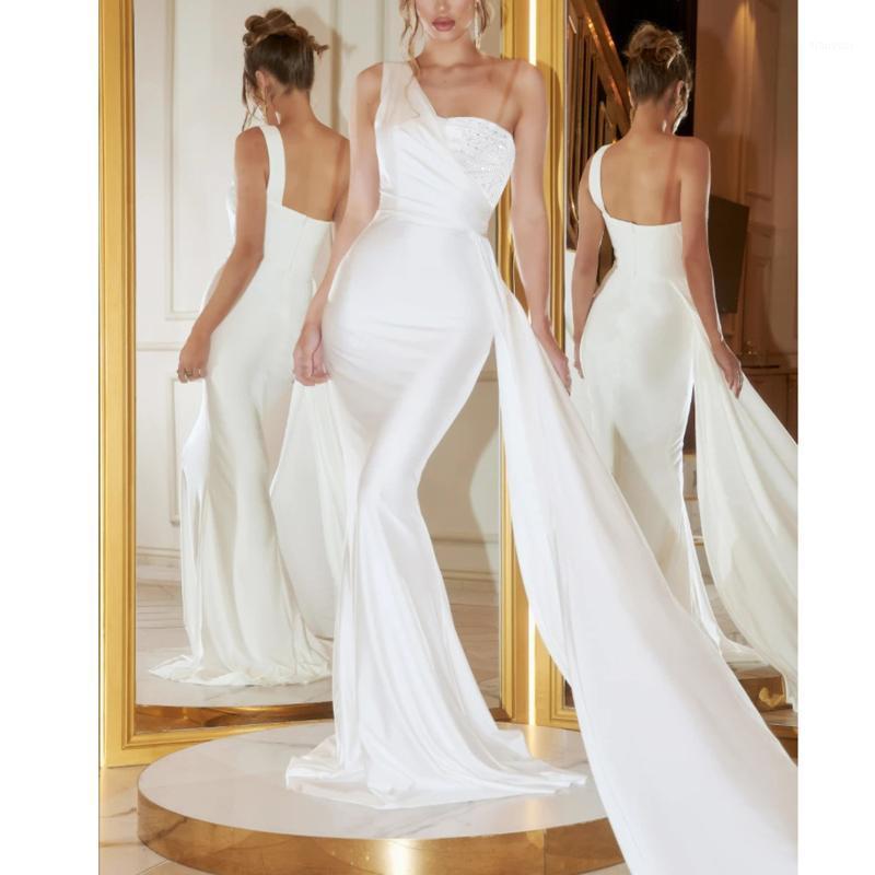 Casual Dresses Backless Women Party Dress Wedding Solid Color Slim Long Sexy Fashion One-Shoulder White Club Spring Vestidos 2022
Casual Dresses Backless Women Party Dress Wedding Solid Color Slim Long Sexy Fashion One-Shoulder White Club Spring Vestidos 2022