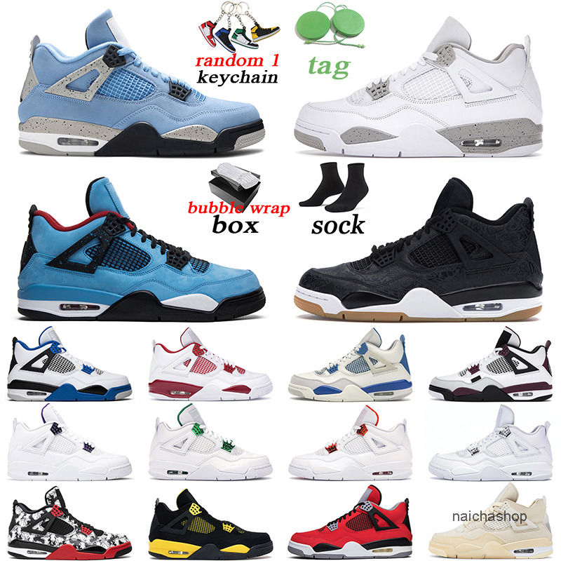 with Box Original Basketball Shoes Jumpman 4 White Oreo Men Women 4s University Blue Fire Red Black Gum Mens Trainer Sports Sneakers
with Box Original Basketball Shoes Jumpman 4 White Oreo Men Women 4s University Blue Fire Red Black Gum Mens Trainer Sports Sneakers