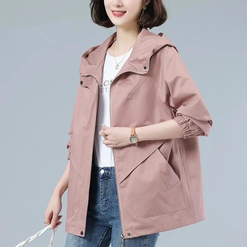Women' Jackets Spring Autumn Women Jacket Loose Long Sleeve Windbreaker Famale Causal Hooded Coat Lined Bomber OuterwearWomen, Leather pink
Women' Jackets Spring Autumn Women Jacket Loose Long Sleeve Windbreaker Famale Causal Hooded Coat Lined Bomber OuterwearWomen, Leather pink
