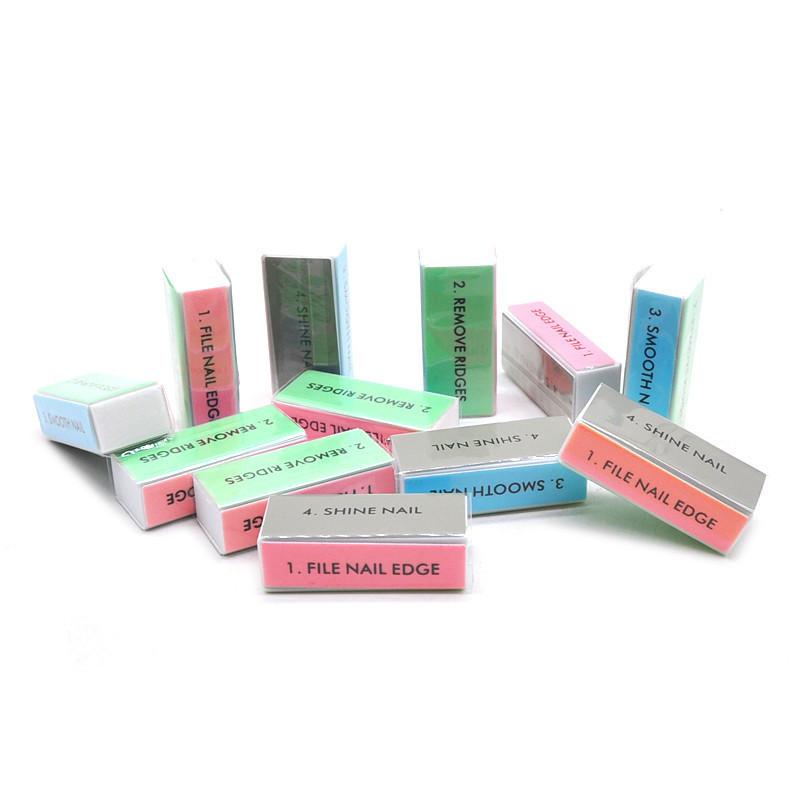 Mini Nail Buffer Block 100 PCS Sponge Sanding Buffing Lixa Accessory Lime 4 Side UV Gel Polish Files Shiny Tools 220705