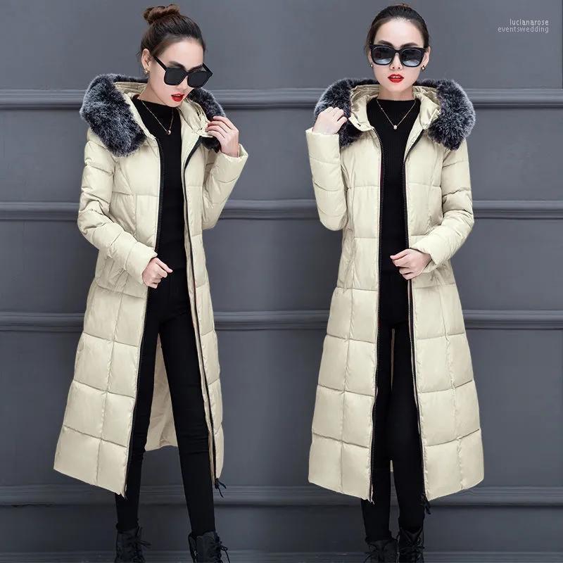 Women's Down & Parkas Women 2022 Winter Big Cotton Fur Collar Jacket Female Long Section Over The Knee Thickening Slim Warm JacketA120 Luci2, Blue
Women's Down & Parkas Women 2022 Winter Big Cotton Fur Collar Jacket Female Long Section Over The Knee Thickening Slim Warm JacketA120 Luci2, Blue