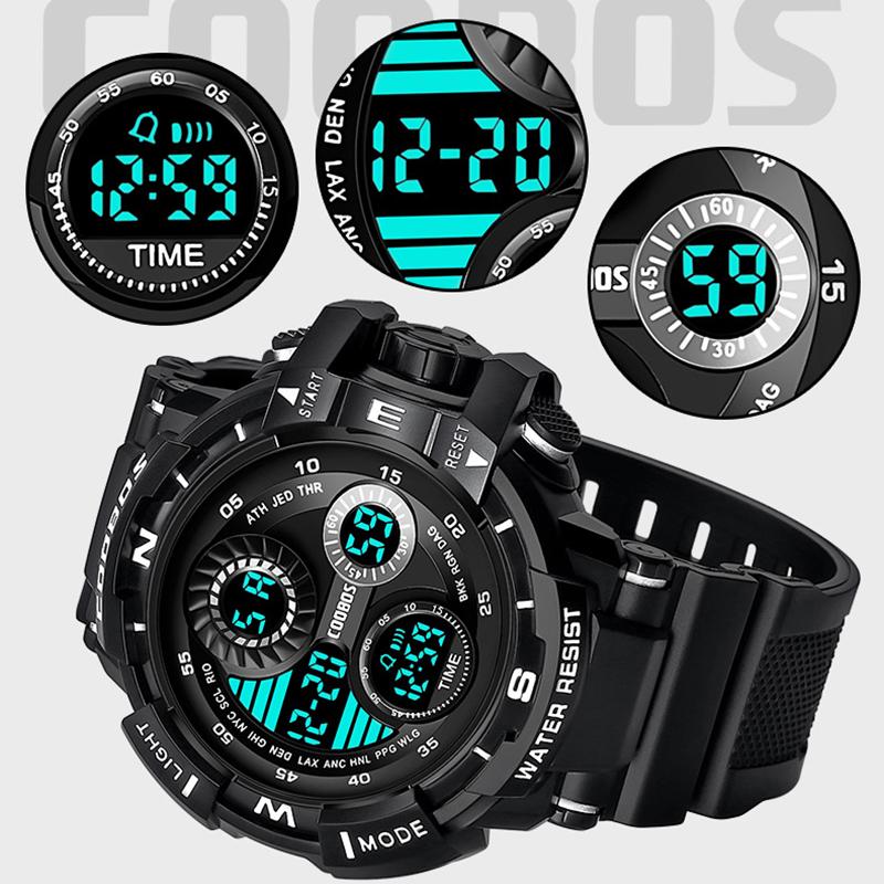 Wristwatches Creative Multi-dial Watch For Men Waterproof Electronic LED Male Date Outdoor Sport Digital ClockWristwatches, Gold
Wristwatches Creative Multi-dial Watch For Men Waterproof Electronic LED Male Date Outdoor Sport Digital ClockWristwatches, Gold