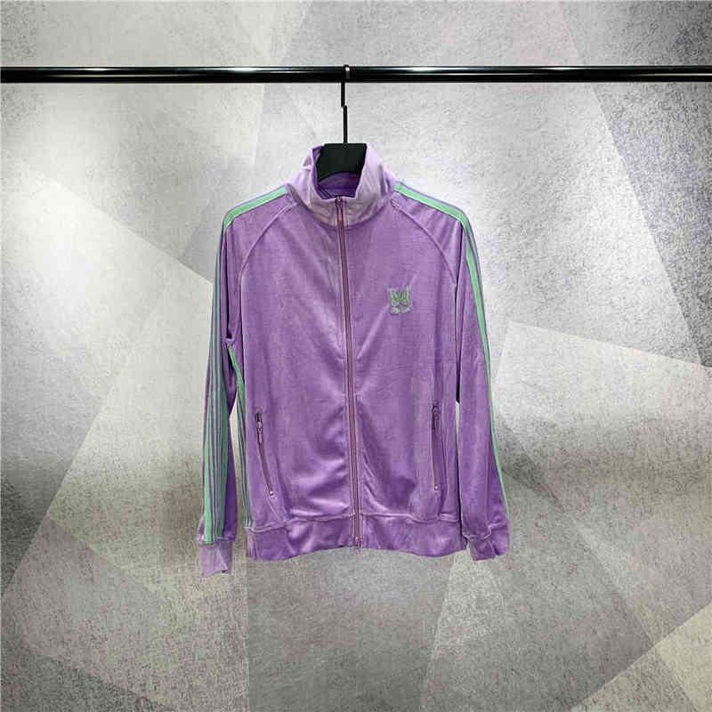 2020 Pink Needle Jackets Butterfly Embroidery Needles Awge Jacket Men Women Cotton Velvet Awge Jackets Striped Sleeves T220721
2020 Pink Needle Jackets Butterfly Embroidery Needles Awge Jacket Men Women Cotton Velvet Awge Jackets Striped Sleeves T220721