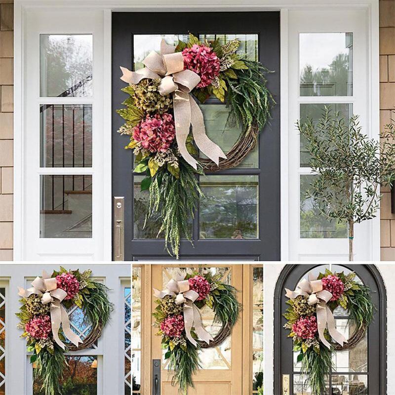 Decorative Flowers & Wreaths Farmhouse Wreath Pink Hydrangea Ornaments Front Door Outdoor Garden Christmas Artificial Hanging Wedding Wall N
Decorative Flowers & Wreaths Farmhouse Wreath Pink Hydrangea Ornaments Front Door Outdoor Garden Christmas Artificial Hanging Wedding Wall N