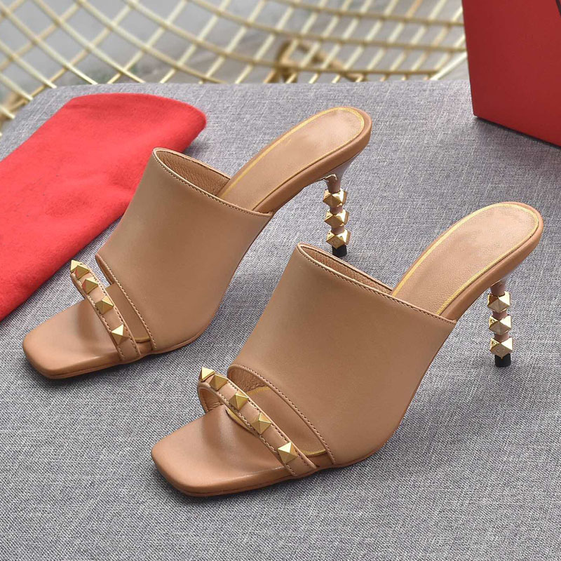Summer High Heel Slippers Ladies Sandals Casual Fashion Open Toe Metal Buckle Designer Beach Ribs Women's Heel, Extra shoebox
Summer High Heel Slippers Ladies Sandals Casual Fashion Open Toe Metal Buckle Designer Beach Ribs Women's Heel, Extra shoebox