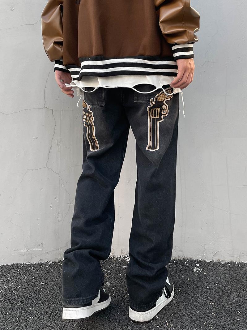 Men's Jeans Pistol Baggy Men Men's Hip Hop Embroidery Graphic Pants Trendyol Fashion Man Y2k Streetwear Denim Trousers Harajuku HoseMen', Black
Men's Jeans Pistol Baggy Men Men's Hip Hop Embroidery Graphic Pants Trendyol Fashion Man Y2k Streetwear Denim Trousers Harajuku HoseMen', Black