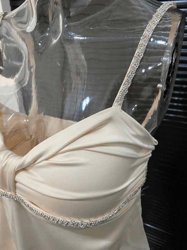 DEAT Spring Arrivals Solid Color Diamond Neck Strap Shoulder Button And Bow Sexy Style Vest MZ327 220325