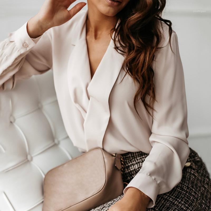 Womens Blouse Shirt Long Sleeve Stand Collar Solid Color Loose Deep V Neck Fashion Office Shirts Autumn Women' Blouses, White
Womens Blouse Shirt Long Sleeve Stand Collar Solid Color Loose Deep V Neck Fashion Office Shirts Autumn Women' Blouses, White