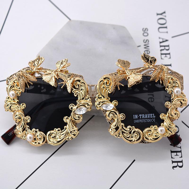 Sunglasses Luxury Round Baroque Metal Flower Vintage Eyewear Brand Design Outdoors Casual Fashion Accessories Women's SunglassesSunglass
Sunglasses Luxury Round Baroque Metal Flower Vintage Eyewear Brand Design Outdoors Casual Fashion Accessories Women's SunglassesSunglass