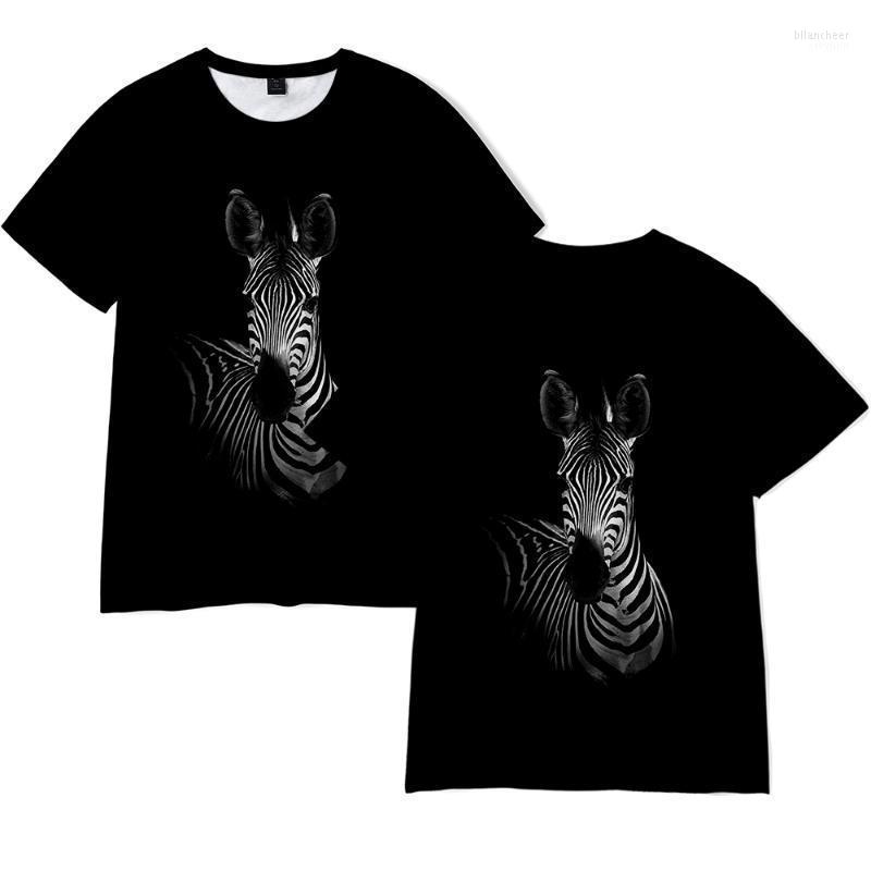 Printed Animal Zebra T-shirt Men Women Tees Summer Kids T Shirts Casual Hip Hop Boys Girls Black Shirt Men's T-Shirts, 3d