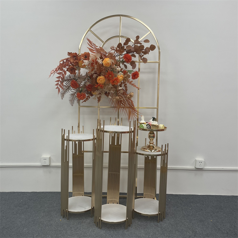 7PCS Outdoor Garden Wedding Decoration Dry Flower Backdrop Arch Home Hotel Dessert Cake Table Baptism Birthday Party Cupcake Candy Cookie Foods Decora