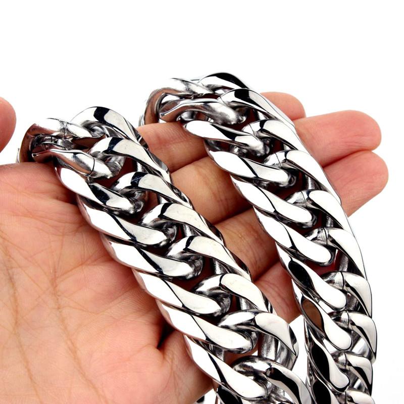 Chains 8/10/12/14mm Unisex Titanium Steel Stainless Double Buckle Six Sides Grinding Necklace Thick Chain Cuban
Chains 8/10/12/14mm Unisex Titanium Steel Stainless Double Buckle Six Sides Grinding Necklace Thick Chain Cuban