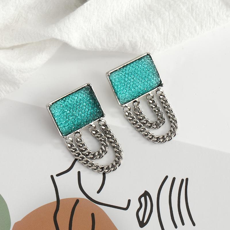 Dangle & Chandelier Flashbuy Fashion Square Green Resin Chain Drop Earrings For Women Silver Color Metal Geometric Jewelry FemaleDangle
Dangle & Chandelier Flashbuy Fashion Square Green Resin Chain Drop Earrings For Women Silver Color Metal Geometric Jewelry FemaleDangle
