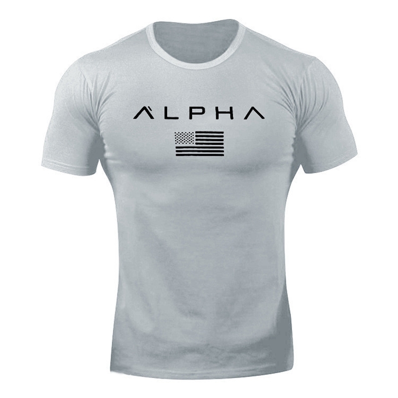 Retail Mens T-shirt New Fitness Clothes Tee Sports Running Training Fast Dry Short Sleeve Tops