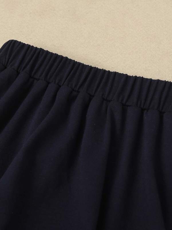 Toddler Girls Cartoon And Letter Graphic Tee & Skirt SHE