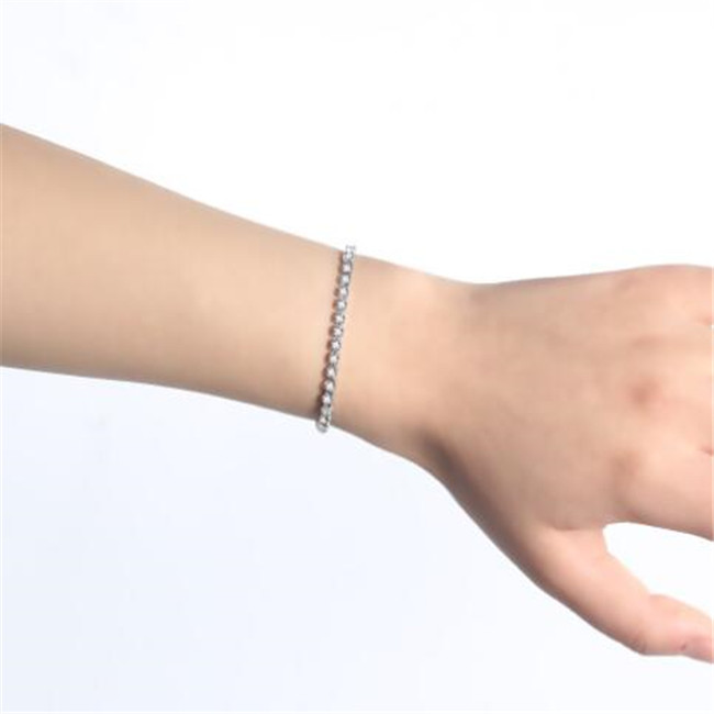 Tennis Bracelets High Quality Zircon Women Bracelet Adjustable Detachable Titanium Steel Double Button Bangles Fashion Jewelry