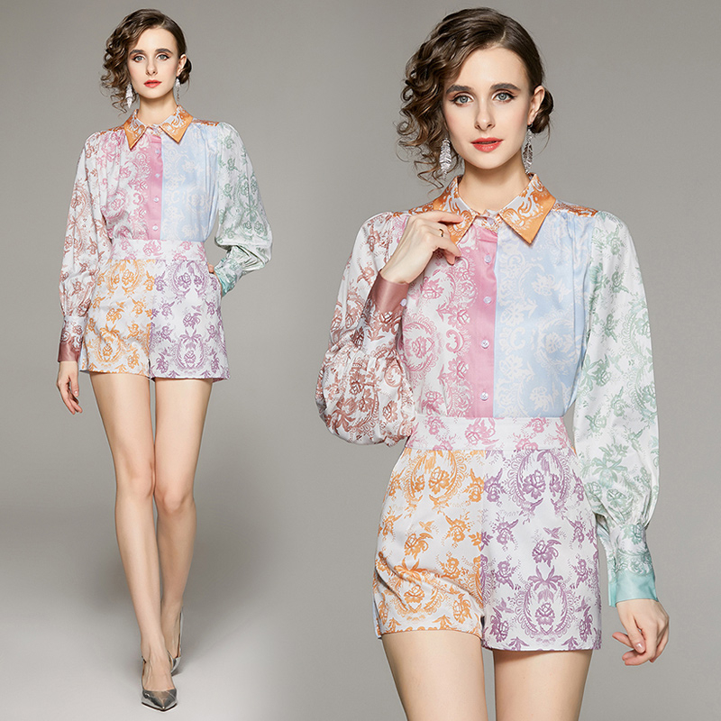 Dropshipping New Summer 2pcs Women Ladies Sets Vintage Flowers Floral Print Collar Long Lantern Sleeve Top Shirt Blouse Mini Shorts Tracksuits Outfits, 3981
Dropshipping New Summer 2pcs Women Ladies Sets Vintage Flowers Floral Print Collar Long Lantern Sleeve Top Shirt Blouse Mini Shorts Tracksuits Outfits, 3981