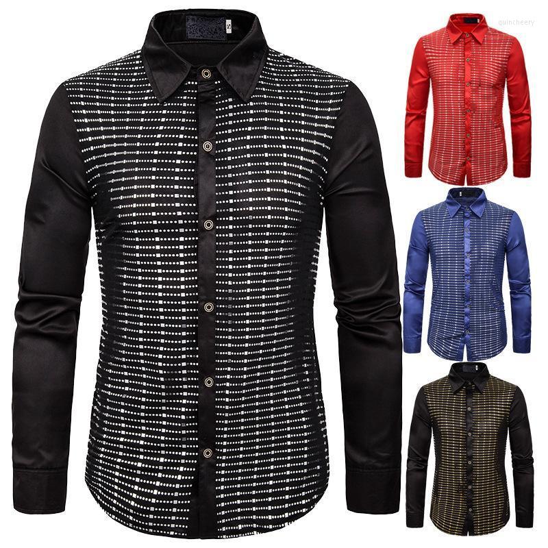 Men' Dress Shirts Sequined Reflective Performance Stage Long Sleeve Shirt Men Four Seasons Top Quality Polyester Cotton Camisa MasculinaMen, As picture
Men' Dress Shirts Sequined Reflective Performance Stage Long Sleeve Shirt Men Four Seasons Top Quality Polyester Cotton Camisa MasculinaMen, As picture