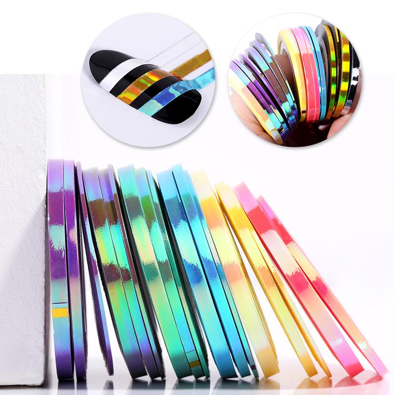 Nail Art Decorations Roll 1mm 2mm 3mm 6mm Gold Matte Glitter Striping Tape Line Rainbow Multi Color Styling Tool Sticker Decal DIY Decoratio
Nail Art Decorations Roll 1mm 2mm 3mm 6mm Gold Matte Glitter Striping Tape Line Rainbow Multi Color Styling Tool Sticker Decal DIY Decoratio