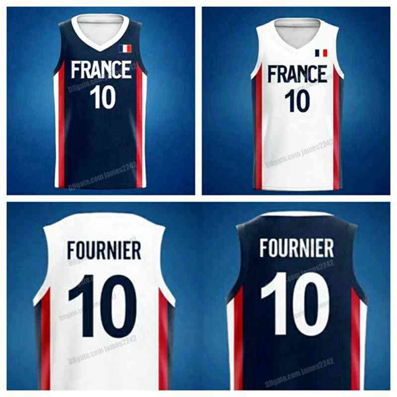 Evan Fournier #10 Basketball Jersey Custom Rudy Gobert #27 Batum #5 Team France White Blue Any Name Number Size S-4XL Vest Jerseys
Evan Fournier #10 Basketball Jersey Custom Rudy Gobert #27 Batum #5 Team France White Blue Any Name Number Size S-4XL Vest Jerseys